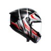 CASCO AGV K6 S E2206 MPLK KARVE MATT BLACK WHITE RED - Imagen 4