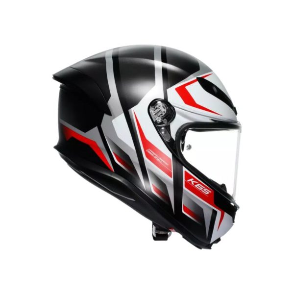 CASCO AGV K6 S E2206 MPLK KARVE MATT BLACK WHITE RED