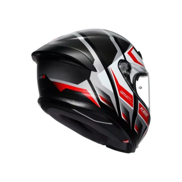 CASCO AGV K6 S E2206 MPLK KARVE MATT BLACK WHITE RED