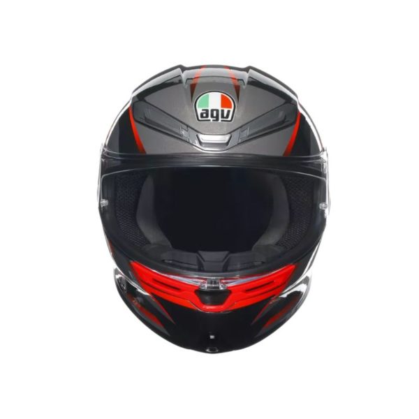 CASCO AGV K6 S E2206 MPLK 
SLASHCUT BLACK GREY RED