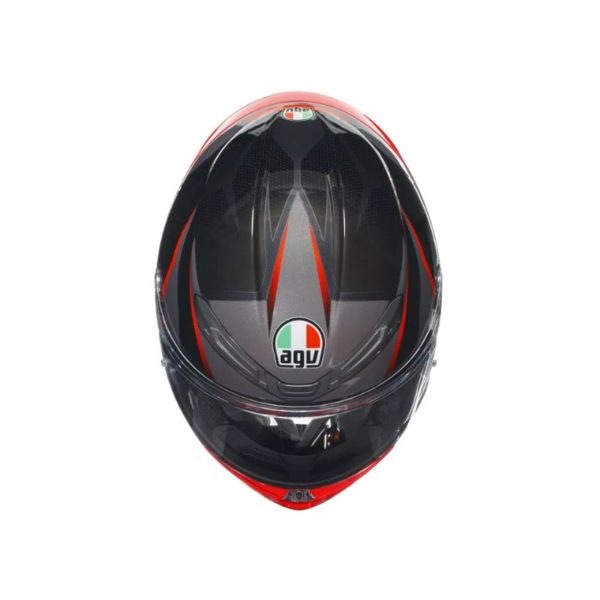 CASCO AGV K6 S E2206 MPLK 
SLASHCUT BLACK GREY RED