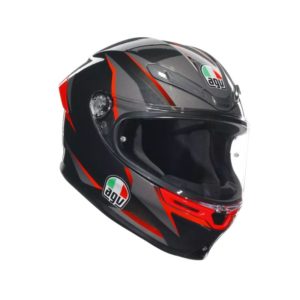 CASCO AGV K6 S E2206 MPLK 
SLASHCUT BLACK GREY RED