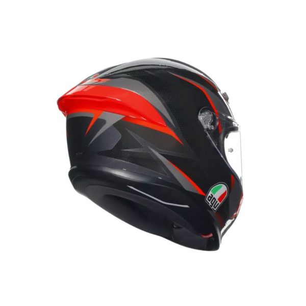 CASCO AGV K6 S E2206 MPLK 
SLASHCUT BLACK GREY RED