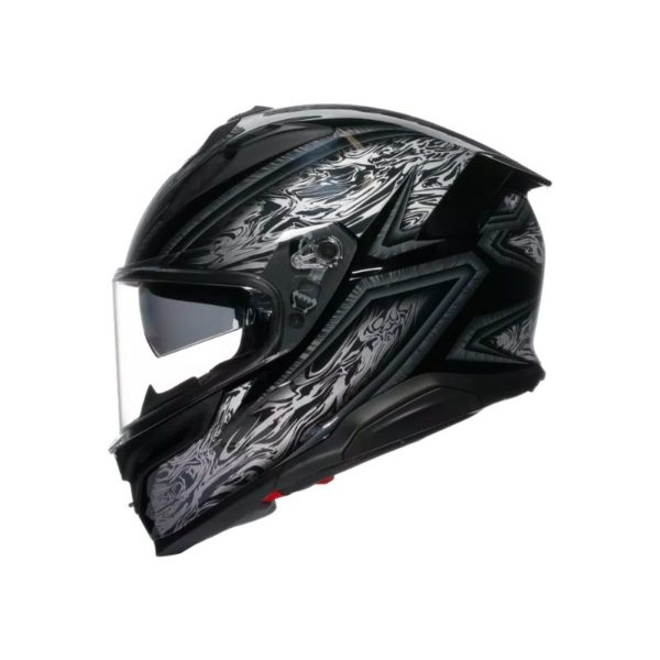 CASCO AGV K7 E2206 MPLK DAMASCUS BLACK SILVER