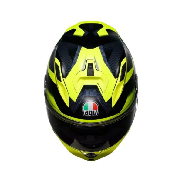 CASCO AGV K7 E2206 MPLK GLIMPSE MATT BLACK YELLOW FLUO