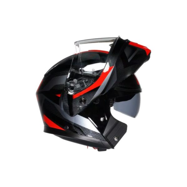 Casco AGV STREETMODULAR E2206 MPLK LEDRO BLACK RED