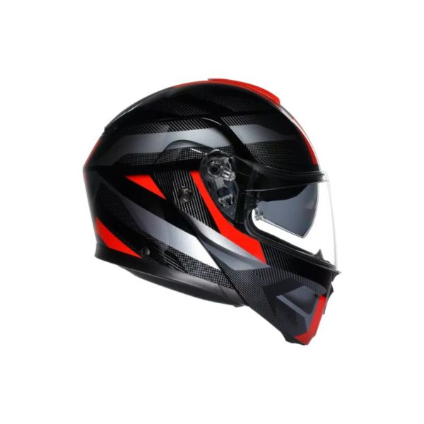 Casco AGV STREETMODULAR E2206 MPLK LEDRO BLACK RED