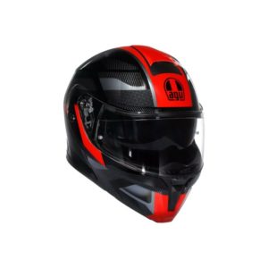 Casco AGV STREETMODULAR E2206 MPLK LEDRO BLACK RED