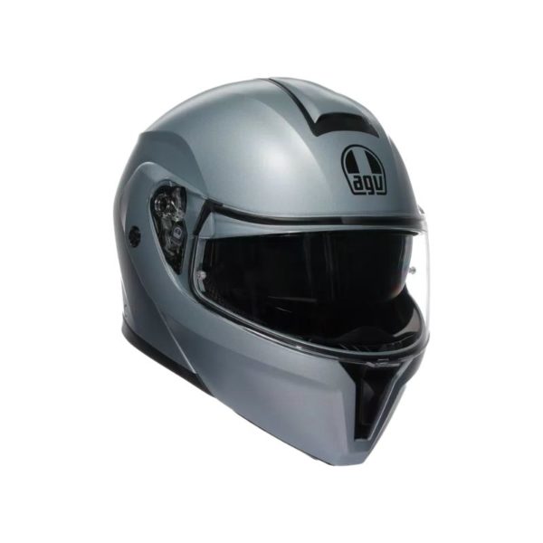 Casco AGV STREETMODULAR E2206 MPLK MONO MATT SILVER