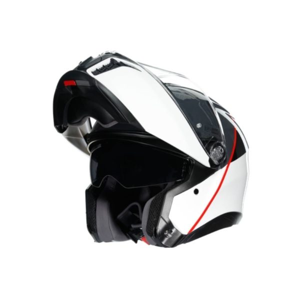 CASCO AGV TOURMODULAR  BALANCE WHITE GREY RED