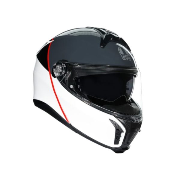 CASCO AGV TOURMODULAR  BALANCE WHITE GREY RED