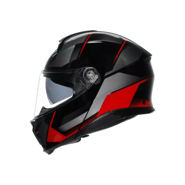 CASCO AGV TOURMODULAR E2206 MULTI MPLK PERCEPTION BLACK RED