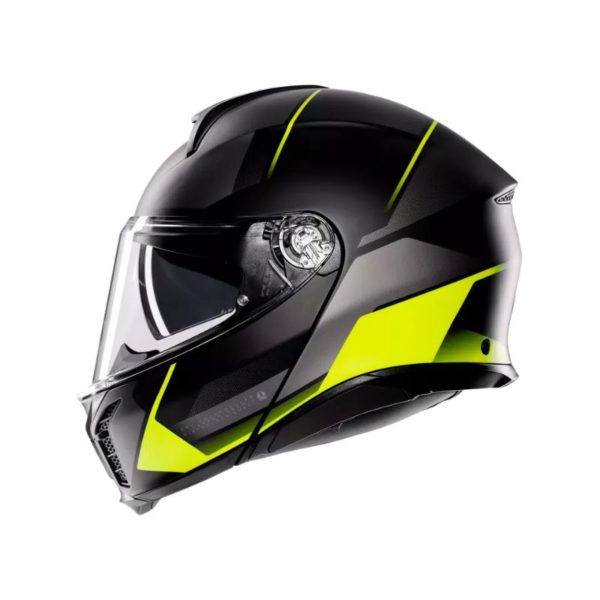 CASCO AGV TOURMODULAR E2206 MULTI MPLK PERCEPTION MATT BLACK YEL FLUO