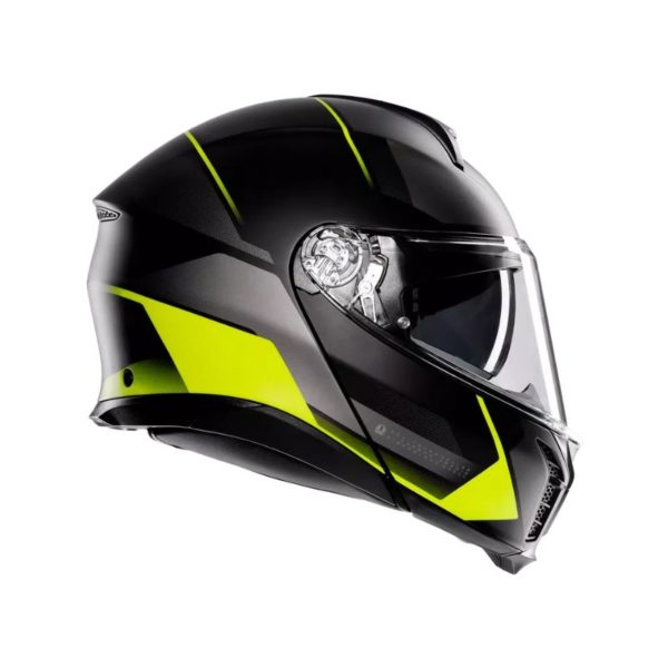 CASCO AGV TOURMODULAR E2206 MULTI MPLK PERCEPTION MATT BLACK YEL FLUO