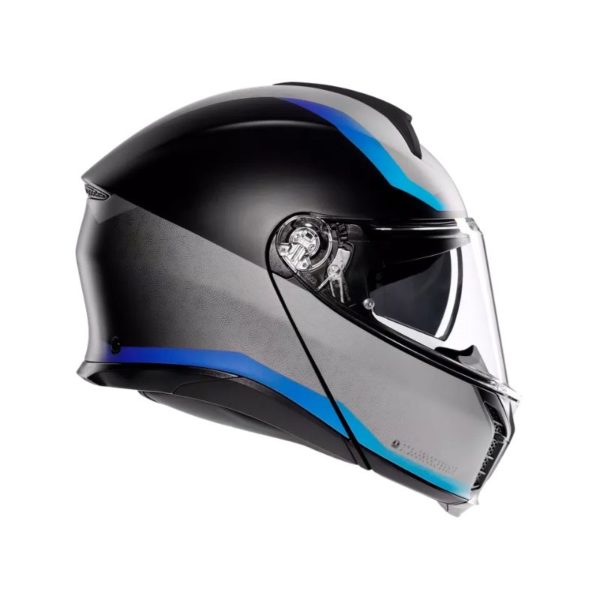 CASCO AGV TOURMODULAR E2206 MULTI MPLK STRAY MATT BLACK GREY BLUE