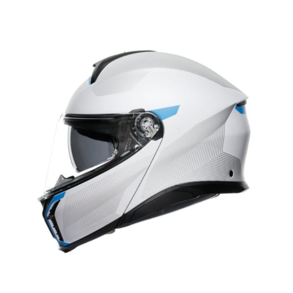 CASCO AGV TOURMODULAR  FREQUENCY LIGHT GREY BLUE