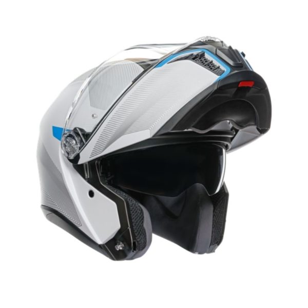 CASCO AGV TOURMODULAR  FREQUENCY LIGHT GREY BLUE