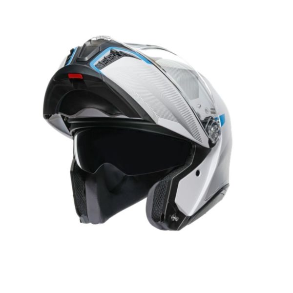 CASCO AGV TOURMODULAR  FREQUENCY LIGHT GREY BLUE