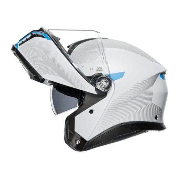 CASCO AGV TOURMODULAR  FREQUENCY LIGHT GREY BLUE