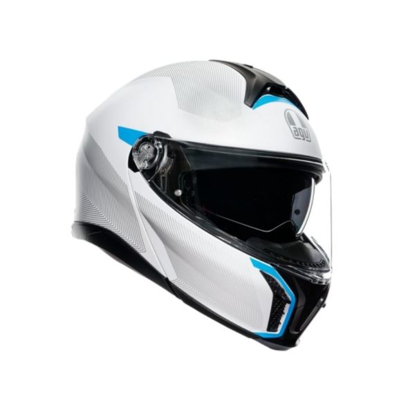 CASCO AGV TOURMODULAR  FREQUENCY LIGHT GREY BLUE