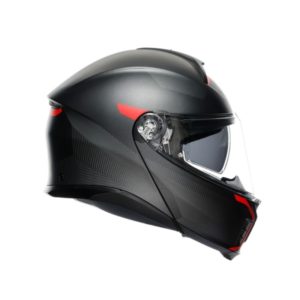 CASCO AGV TOURMODULAR  FREQUENCY MATT GUNMETAL RED