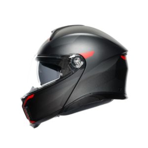 CASCO AGV TOURMODULAR  FREQUENCY MATT GUNMETAL RED