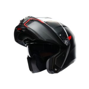 CASCO AGV TOURMODULAR  FREQUENCY MATT GUNMETAL RED