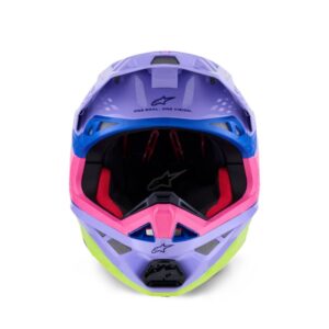 CASCO ALPINESTAR S-M10 JETT LAWRENCE R01 PURPLE PINK FL YELLOW FLUO GLS