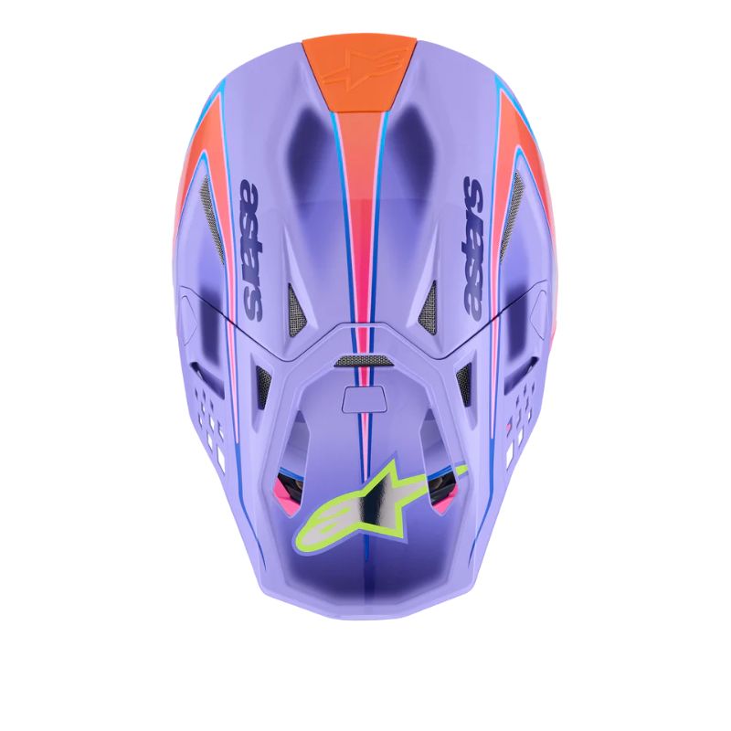 CASCO ALPINESTAR S-M10 JETT LAWRENCE R01 PURPLE PINK FL YELLOW FLUO GLS