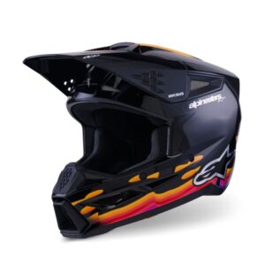CASCO ALPINESTAR S-M3 FORCE BLACK GLOSSY