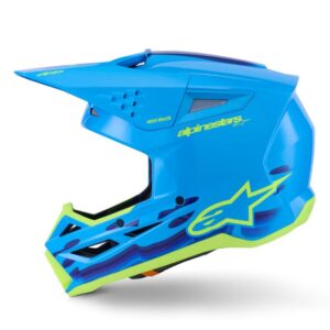 CASCO ALPINESTAR S-M3 FORCE  CYAN GLOSSY
