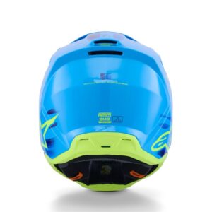 CASCO ALPINESTAR S-M3 FORCE  CYAN GLOSSY