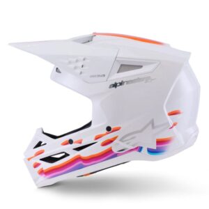 CASCO ALPINESTAR S-M3 FORCE WHITE GLOSSY