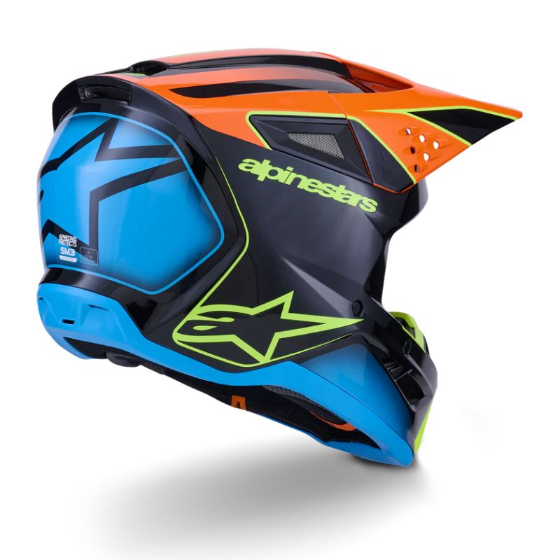 CASCO ALPINESTAR S-M3 FRAY BLACK ORANGE YELLOW FL G