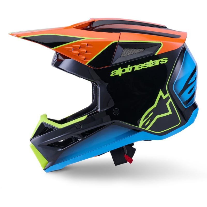 CASCO ALPINESTAR S-M3 FRAY BLACK ORANGE YELLOW FL G