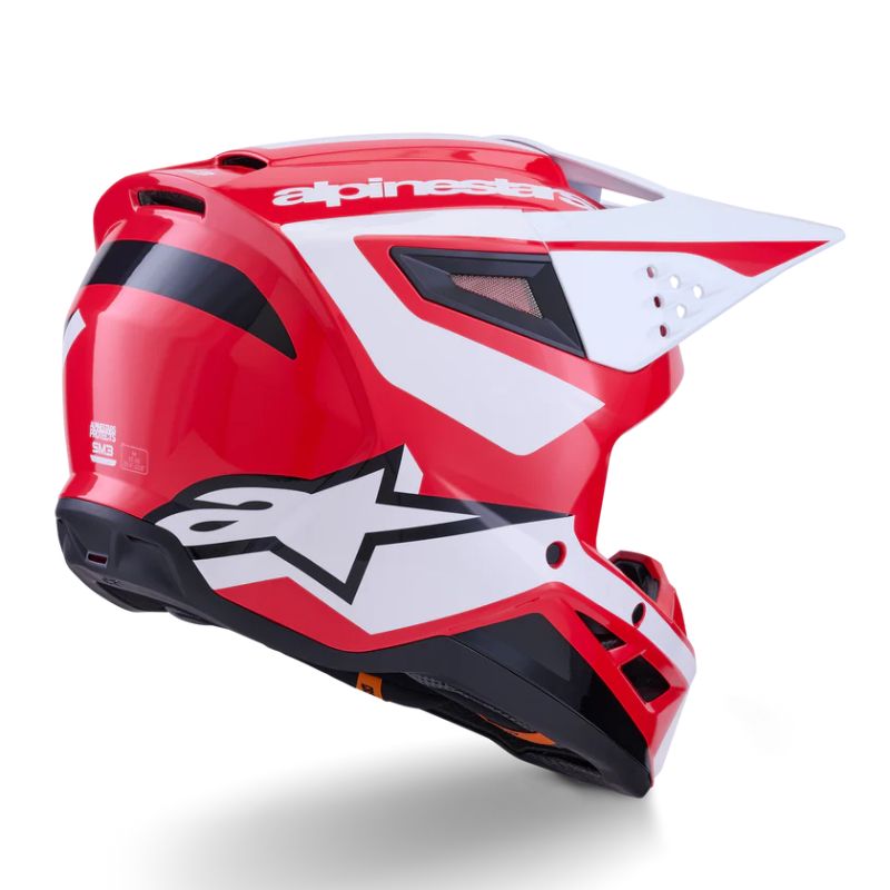 CASCO ALPINESTAR S-M3 HEAT RED WHITE BLACK GLOSSY