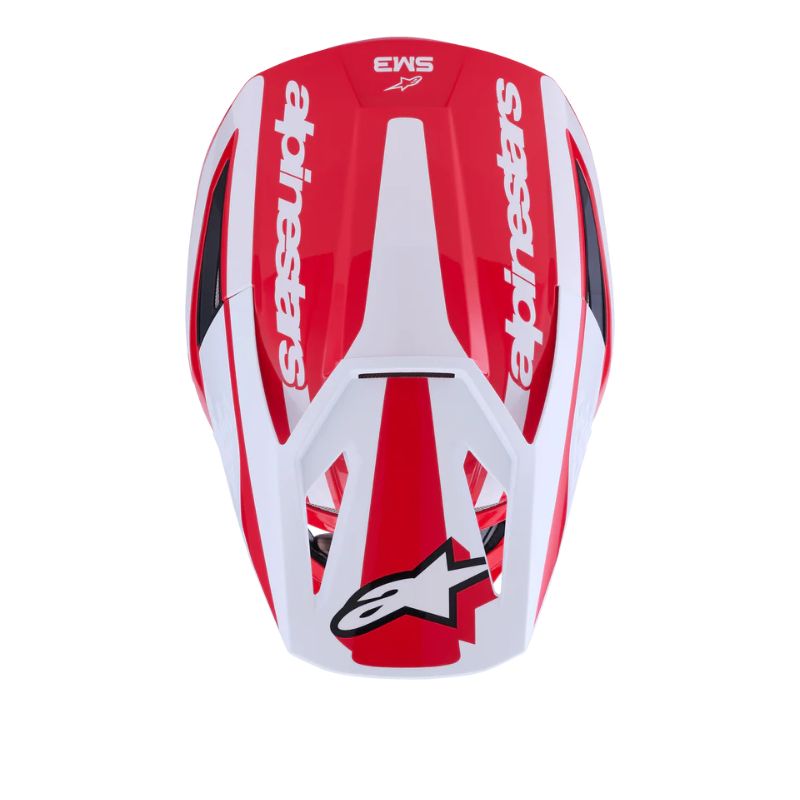 CASCO ALPINESTAR S-M3 HEAT RED WHITE BLACK GLOSSY