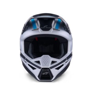 CASCO ALPINESTAR S-M3 HEAT SILVER BLUE BLACK MATT