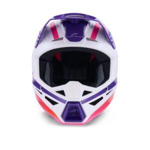 CASCO ALPINESTAR S-M3 HEAT WHITE PURPLE PINK GLOSS