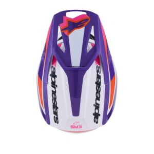 CASCO ALPINESTAR S-M3 HEAT WHITE PURPLE PINK GLOSS