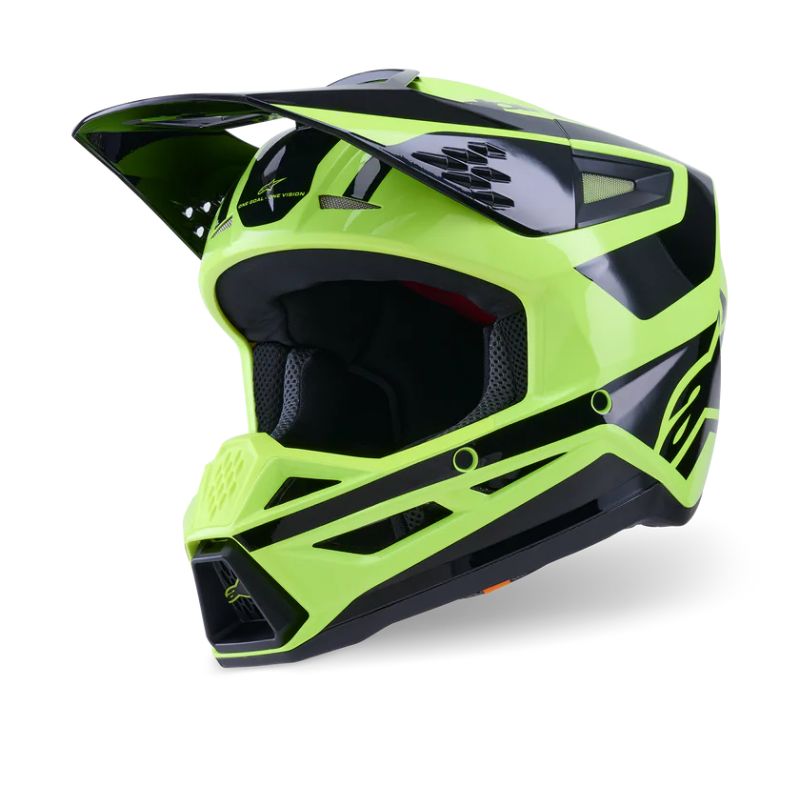 CASCO ALPINESTAR S-M3 HEAT YELLOW FLUO BLACK GLOSSY