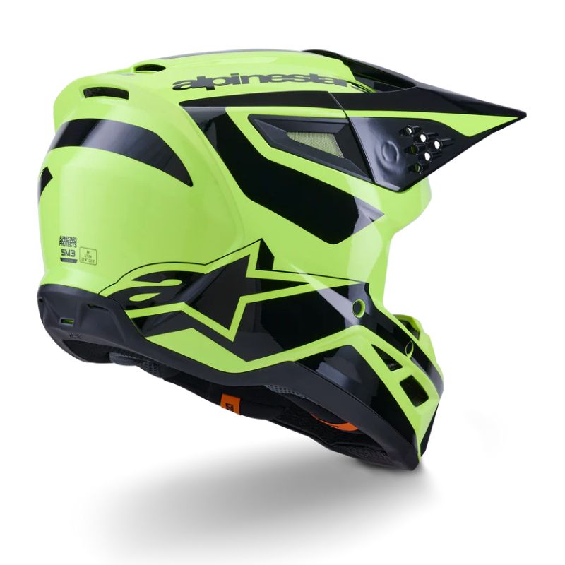 CASCO ALPINESTAR S-M3 HEAT YELLOW FLUO BLACK GLOSSY