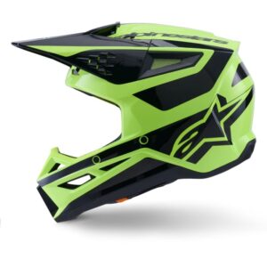 CASCO ALPINESTAR S-M3 HEAT YELLOW FLUO BLACK GLOSSY