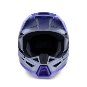CASCO ALPINESTAR 	S-M3 JETTSON GRAY PURPLE BLACK GLOSSY
