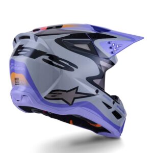 CASCO ALPINESTAR 	S-M3 JETTSON GRAY PURPLE BLACK GLOSSY