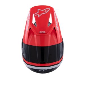 CASCO ALPINESTAR S-M3 RADIUM BLACK RED FLUO WHITE GLOSSY