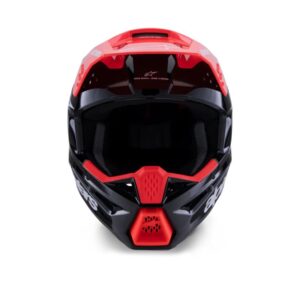 CASCO ALPINESTAR S-M3 RADIUM BLACK RED FLUO WHITE GLOSSY