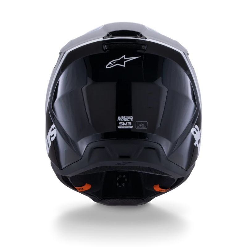 CASCO ALPINESTAR S-M3 RADIUM BLACK WHITE GRAY GLOSSY
