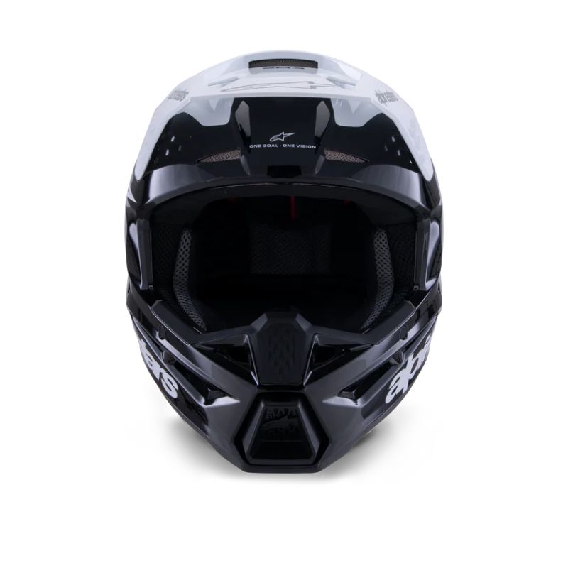 CASCO ALPINESTAR S-M3 RADIUM BLACK WHITE GRAY GLOSSY