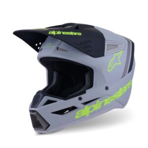 CASCO ALPINESTAR S-M3 RADIUM GRAY BLACK YELLOW FL MATT